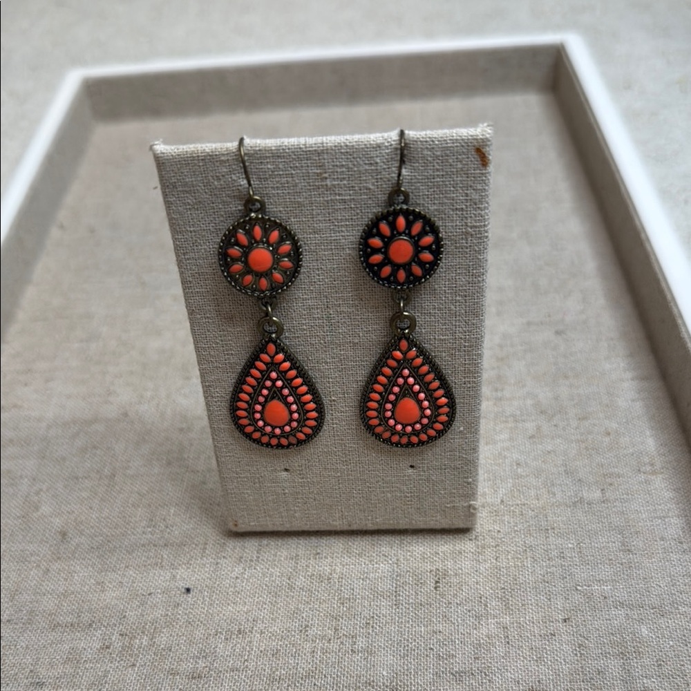 🎉 BOGO 🎉 Elegant Orange Teardrop Earrings